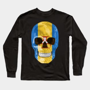 Madeira Flag Skull - Gift for Madeiran With Roots From Madeira Long Sleeve T-Shirt